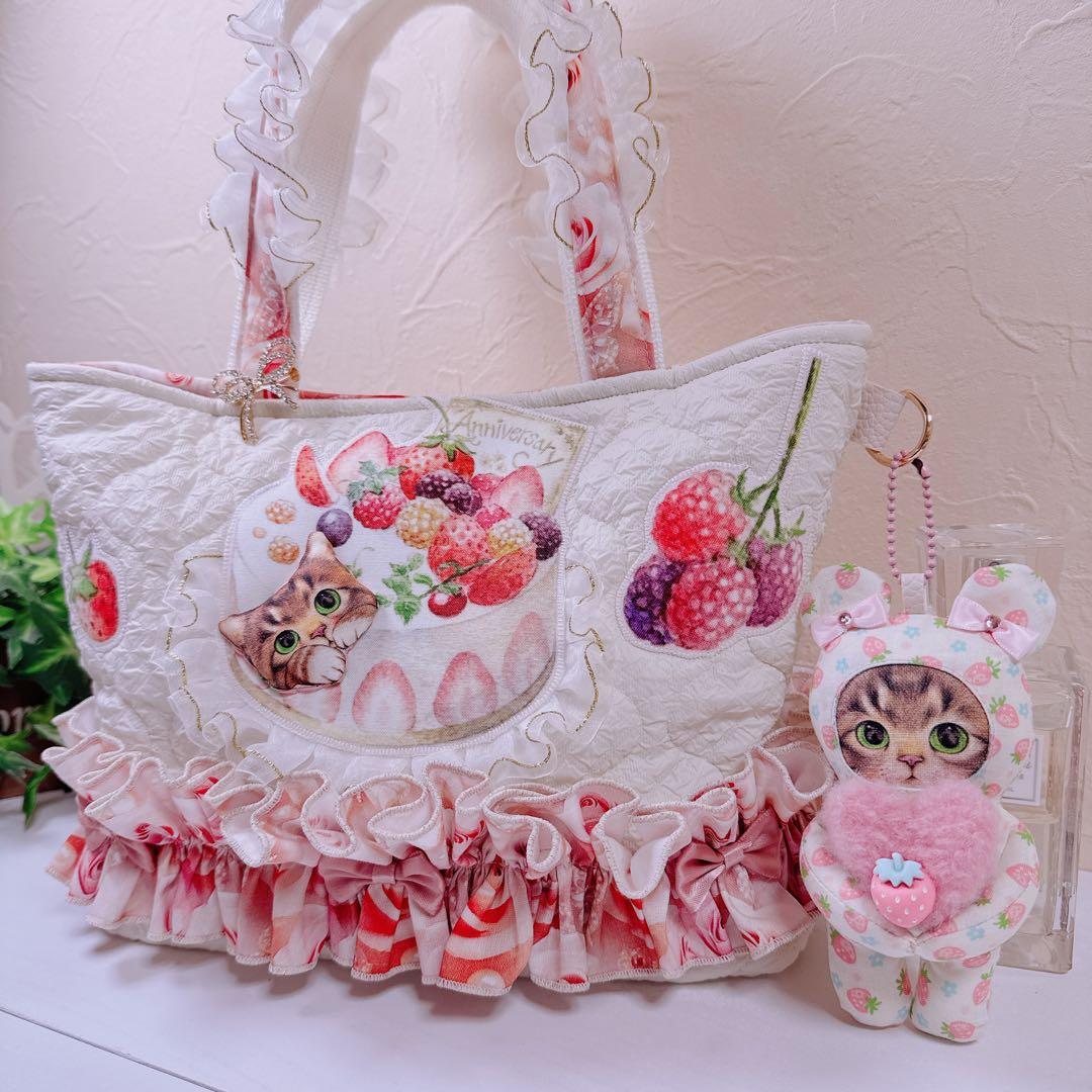 フ*ー様 コヤンイサムチョン♡リトルサンダーちゃんの薔薇と蝶々のフリルトートバッ