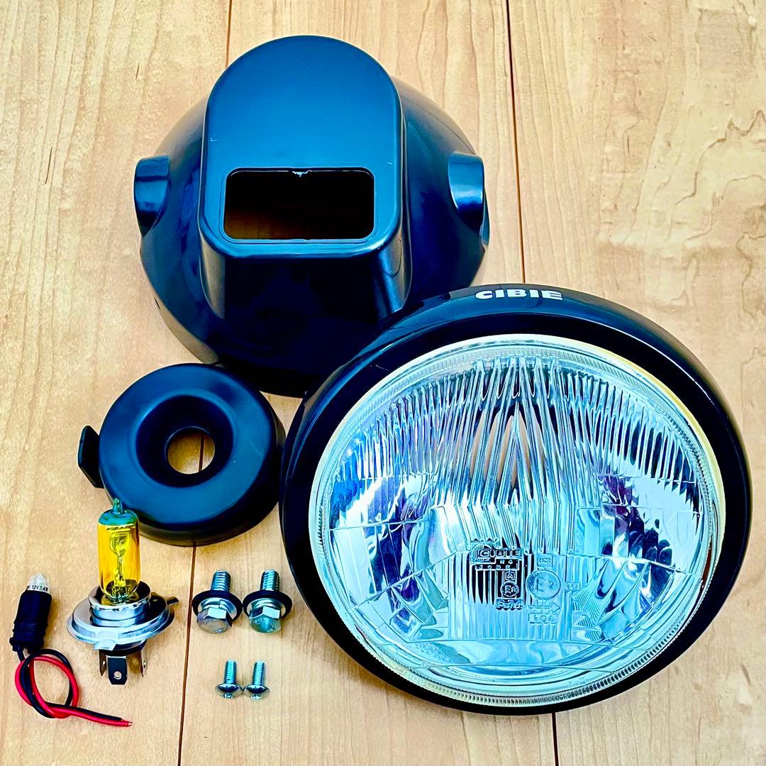 当時物 CIBIE シビエ 凹み ヘッドライト 160φ バブ CB250T