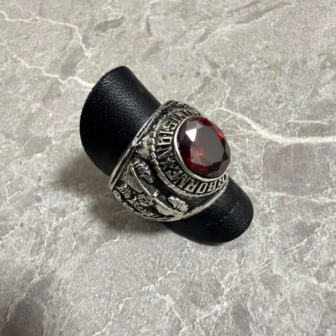 【希少】ヴィンテージ カレッジリング 第101空挺師団 17号 シルバー925