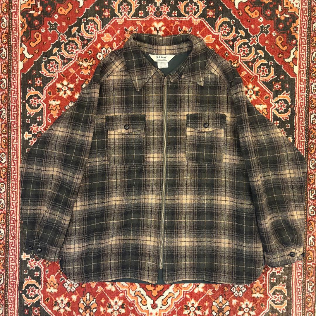 80s l.l.bean USA製 ウールシャツジャケット XL