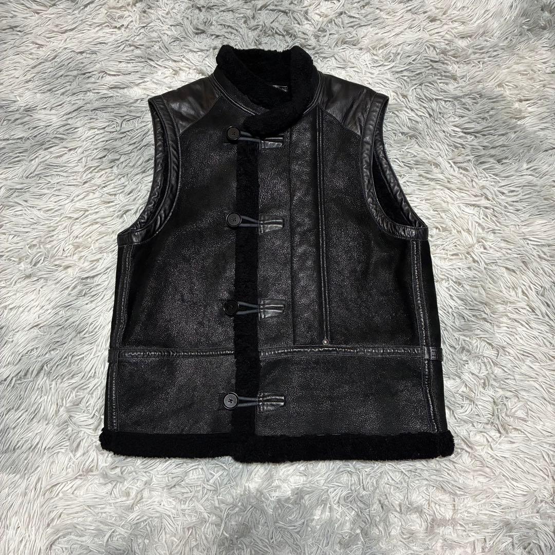 【美品】Marvy Jamoke リアルムートンベスト BLACK M