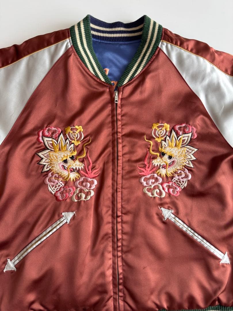 ビンテージ・ヴィンテージ品★テーラー東洋ハワイHawaii刺繍スカジャンM