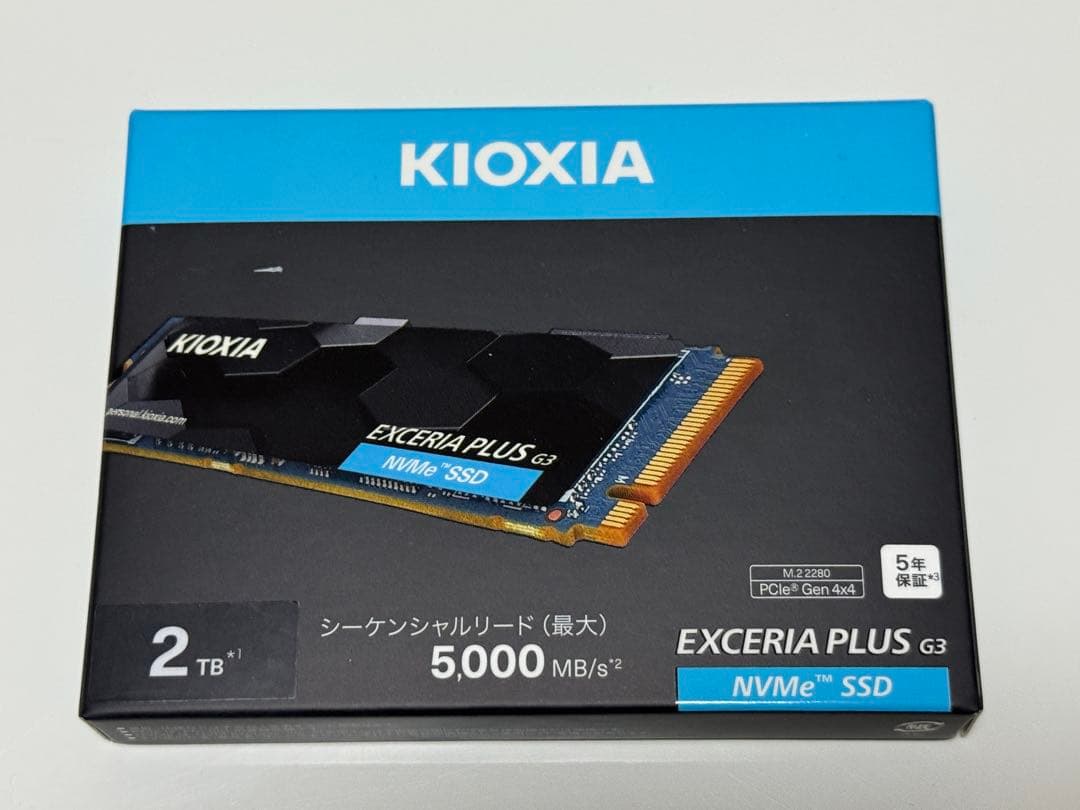 内蔵型SSD KIOXIA EXCERIA PLUS G3 2TB NVMe SSD