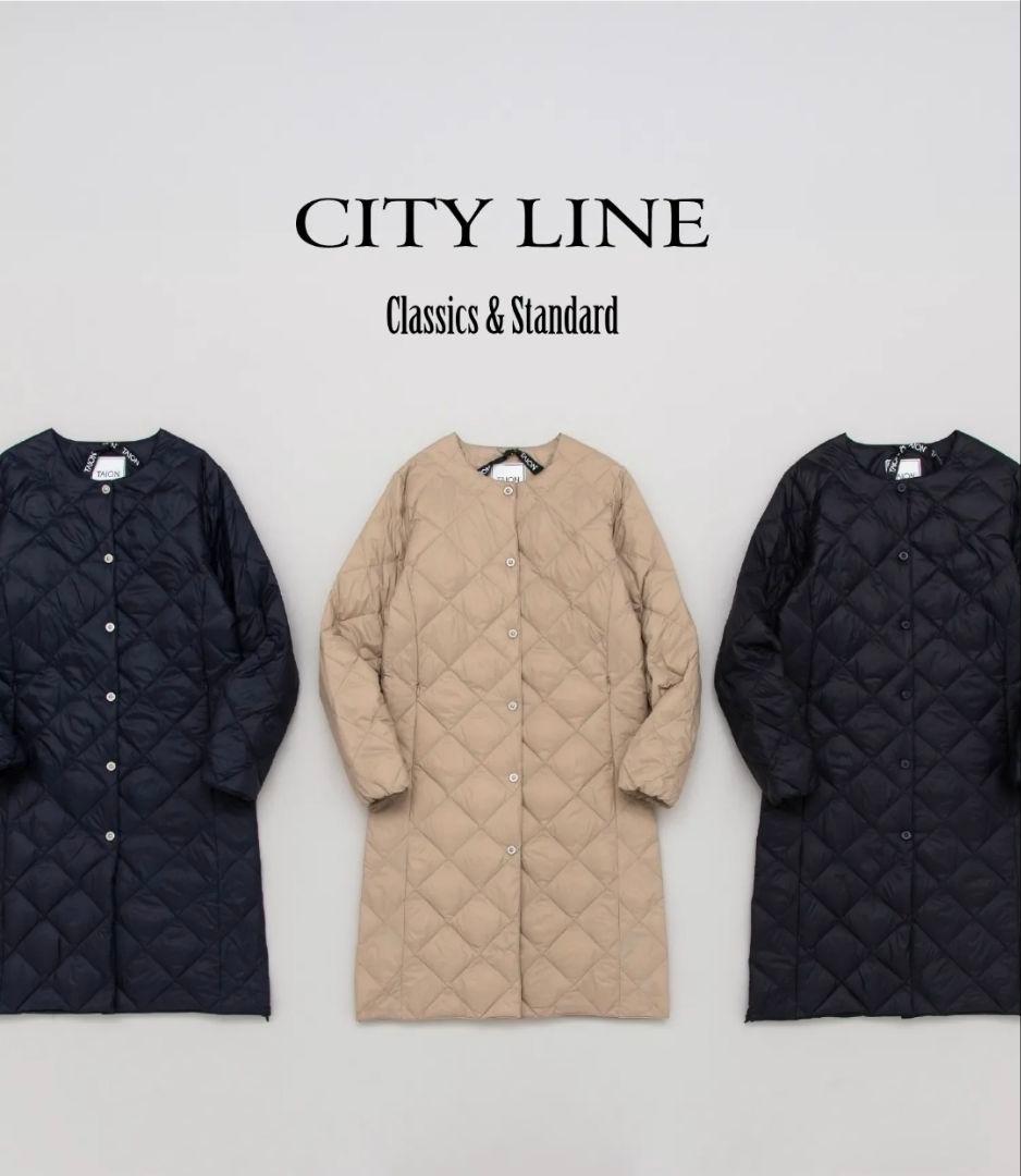 【新品未使用】タイオン　TAION 　シティライン　 ブラック ダウンコート