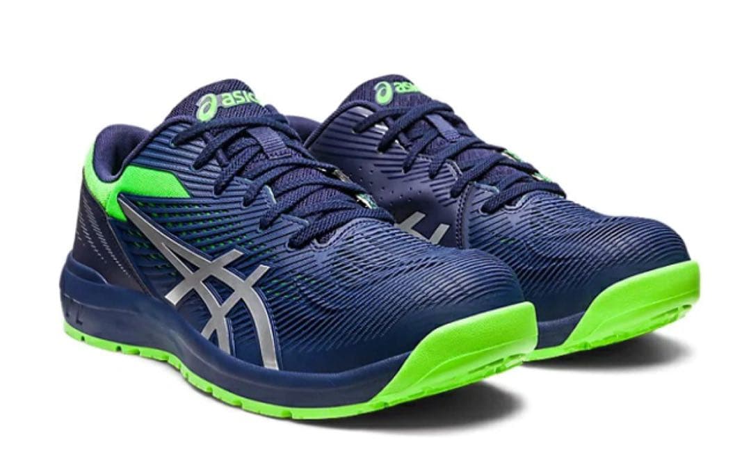 ASICS WINJOB CP121 安全靴 27.0 cm ネイビー/グリーン