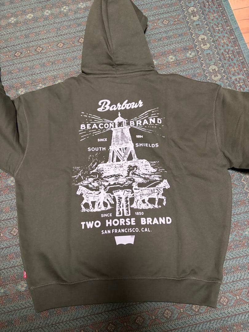 希少Lサイズ！Barbour × Levi’s グラフィック フーディ