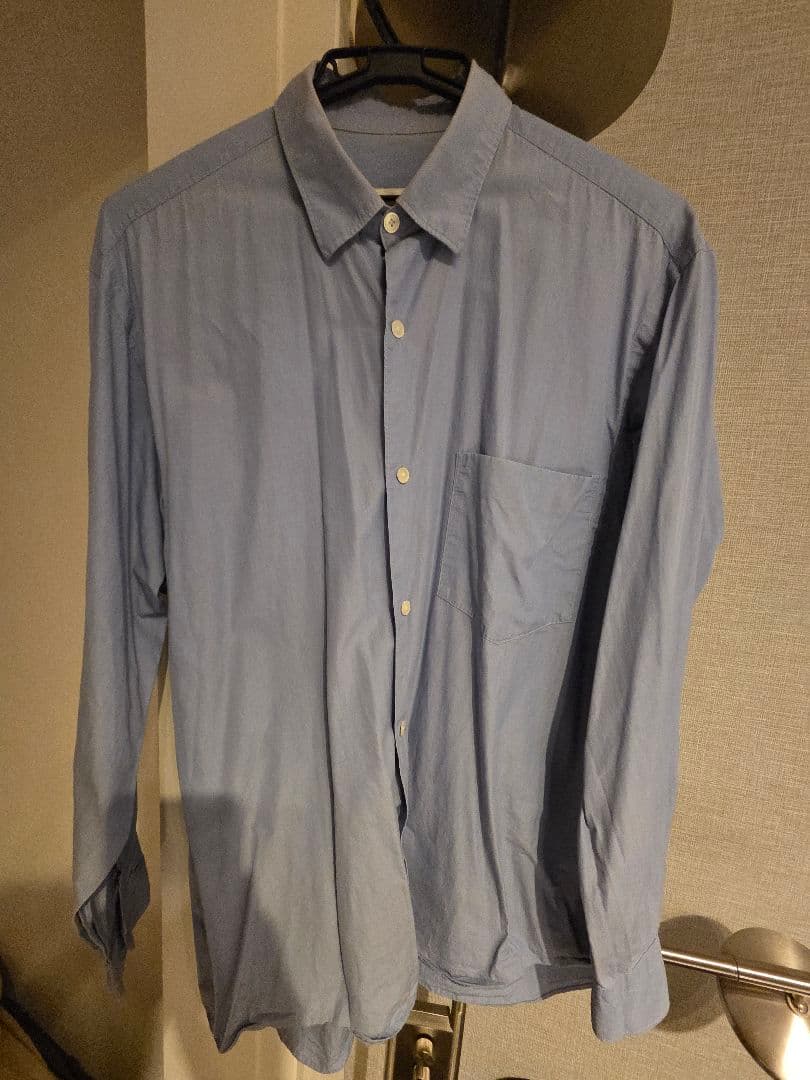 COMOLI コモリシャツ　ブルー