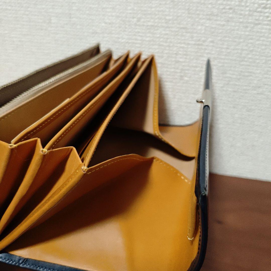 新品★isola 三段錠 ギャルソン財布 ダークネイビー アイソラ