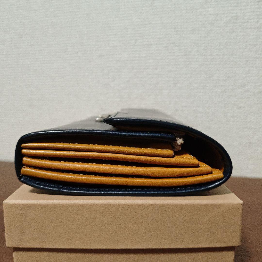 新品★isola 三段錠 ギャルソン財布 ダークネイビー アイソラ
