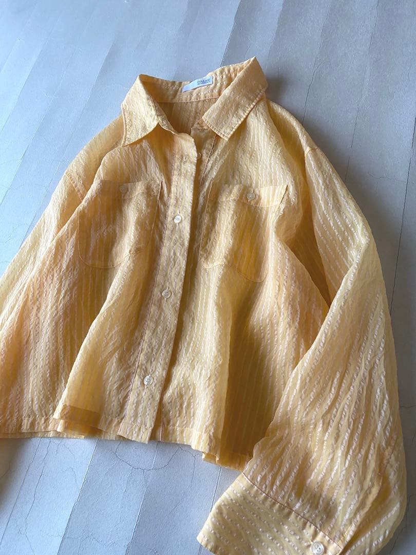 未使用◼️COLLAGEガリャルダガランテ ショート丈シアーシャツ