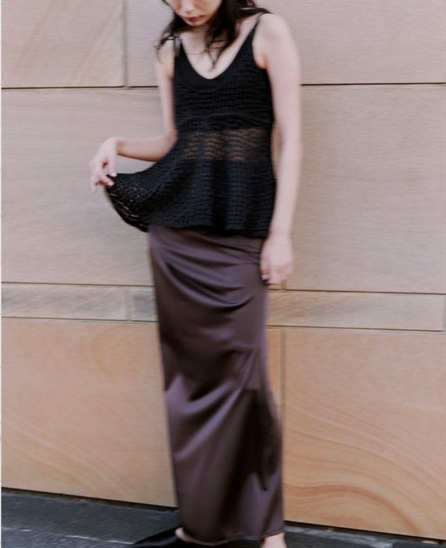 【お値下げ中】新品　ミースロエ　メッシュニットビスチェ