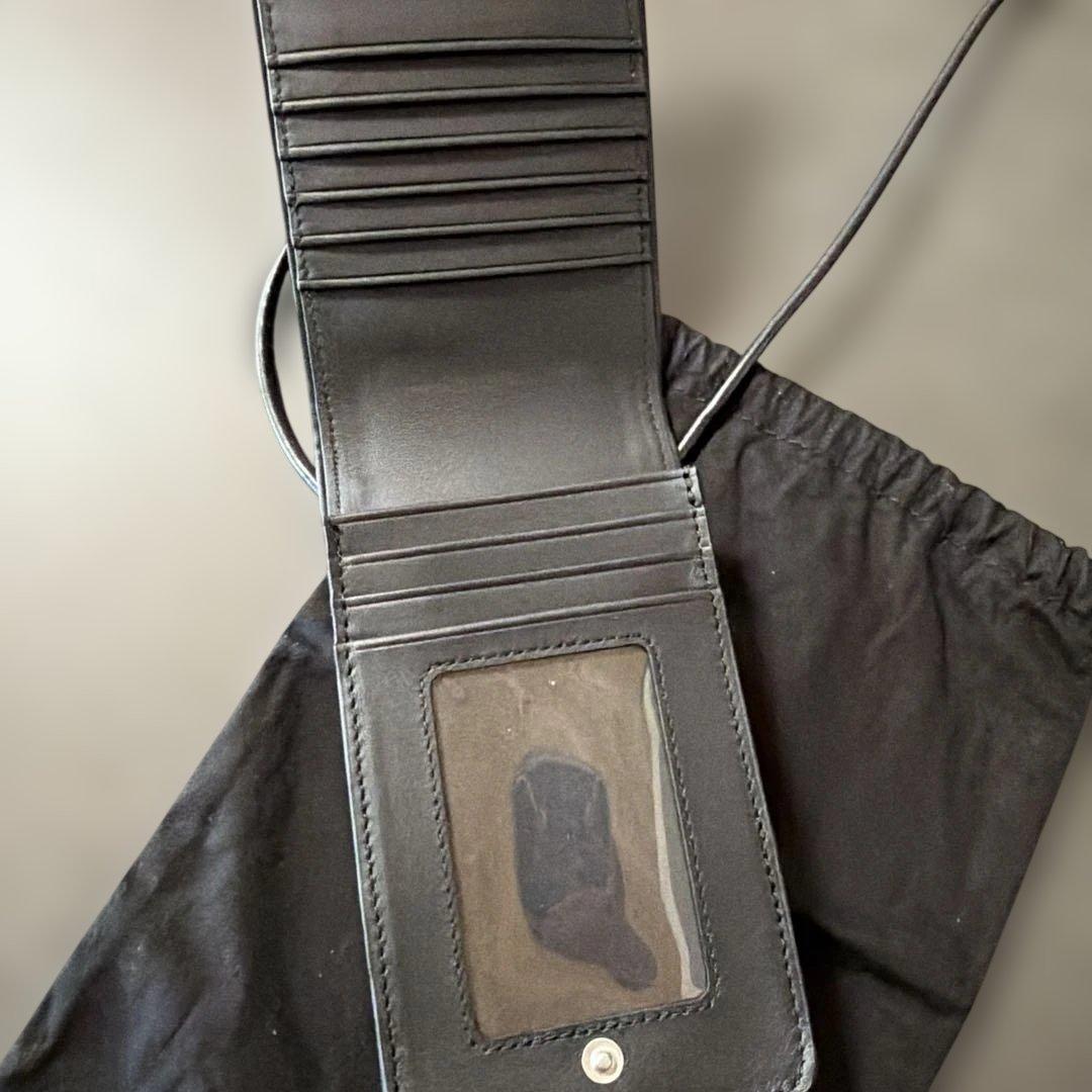 Y-3 ブラックレザー 携帯ケース