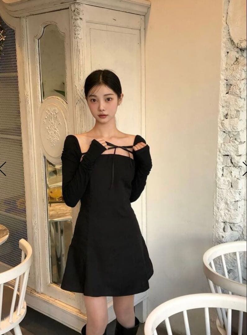 ワンピース not your rose Fay bolero dress (Black)