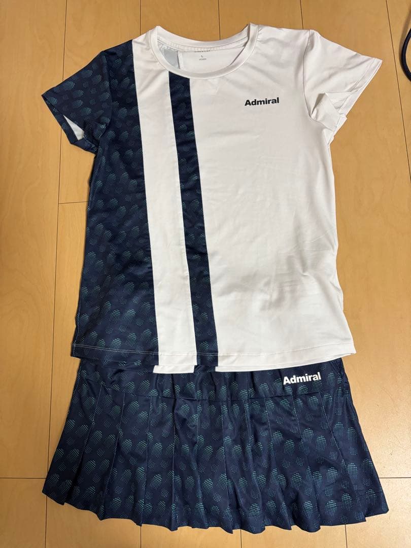 Admiral テニスウェア Lサイズ ネイビー/ホワイト