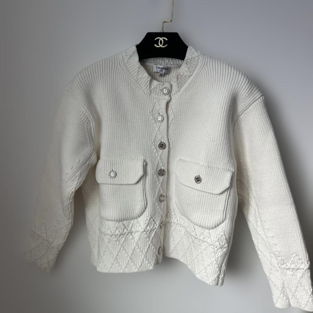 CHANEL ホワイト カーディガン 36