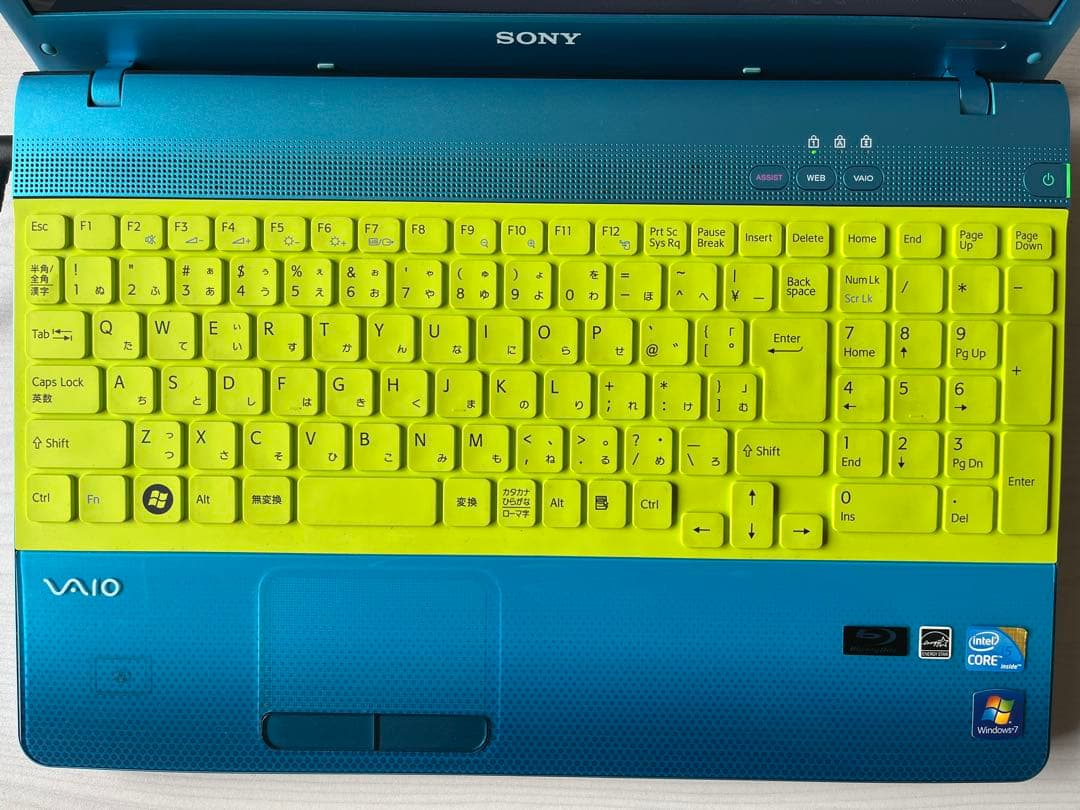 SONY VAIO ノートPC 青/緑 ACアダプター付き