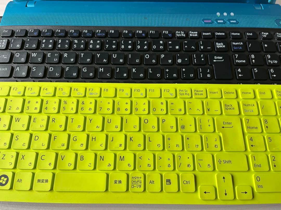 SONY VAIO ノートPC 青/緑 ACアダプター付き