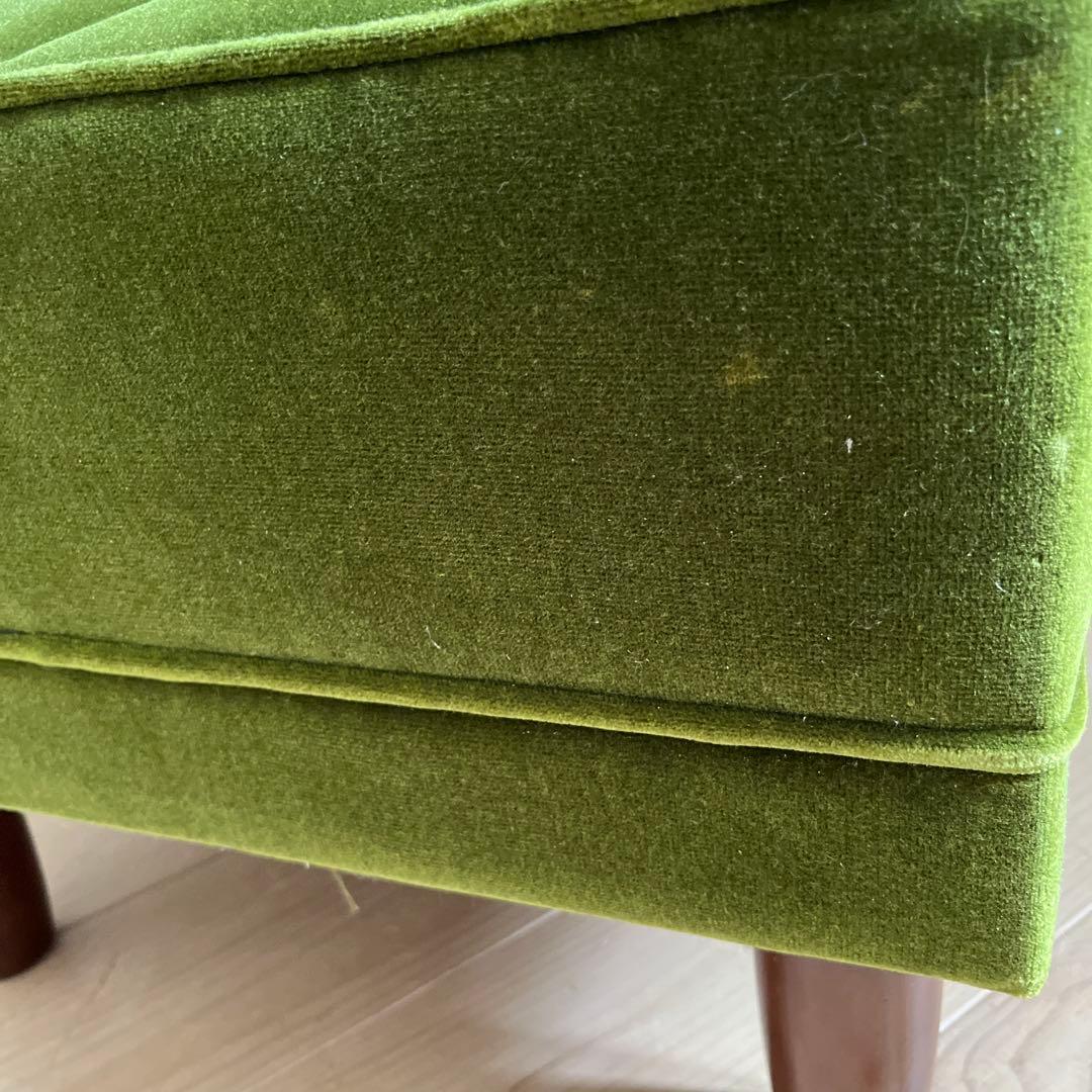 カリモク60 オットマン　モケットグリーン