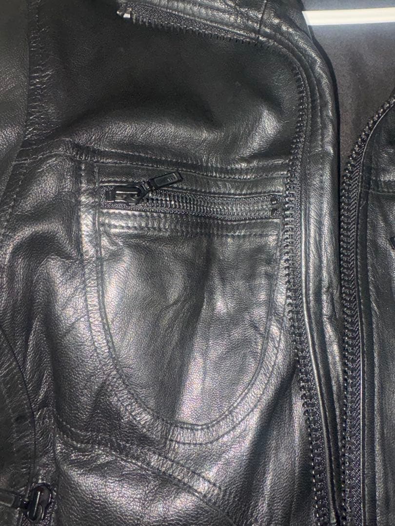 y2k 00s archive レザージャケット black