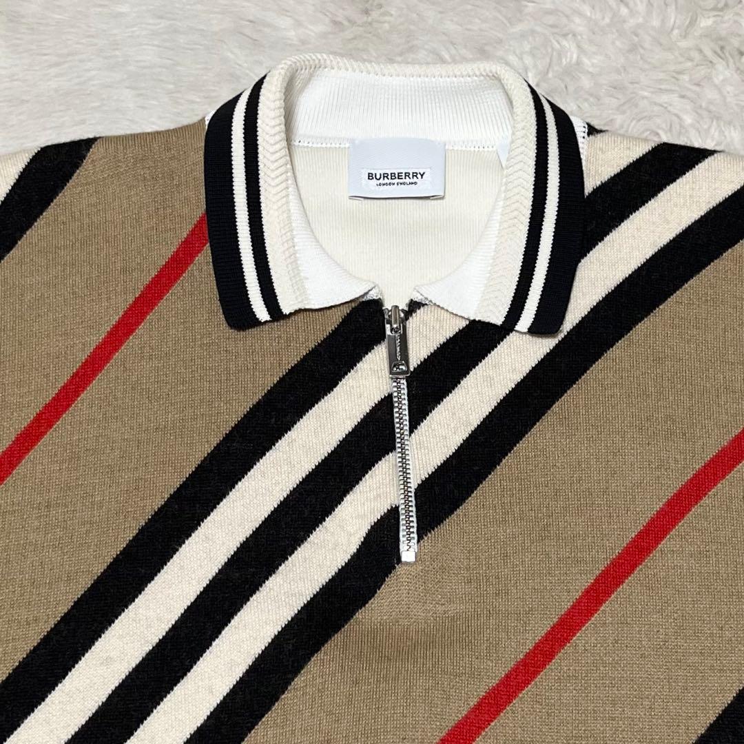 美品　現行　BURBERRY ポンチョ　ケープ　ニット　ノバカラー　キッズ　L