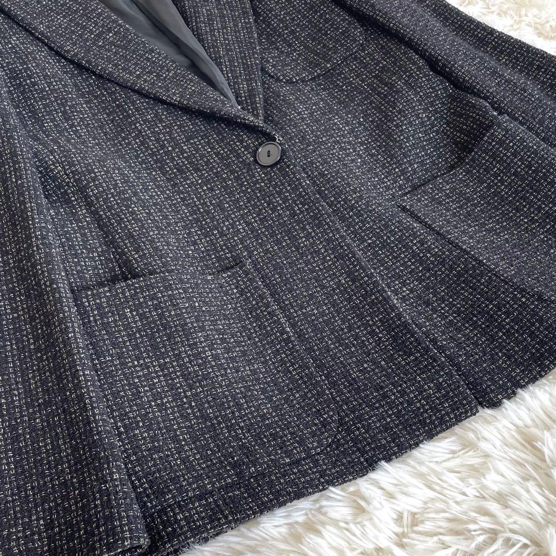 美品☆マックスマーラ　高級　銀タグ　ツイード　セットアップ　パンツスーツ　L