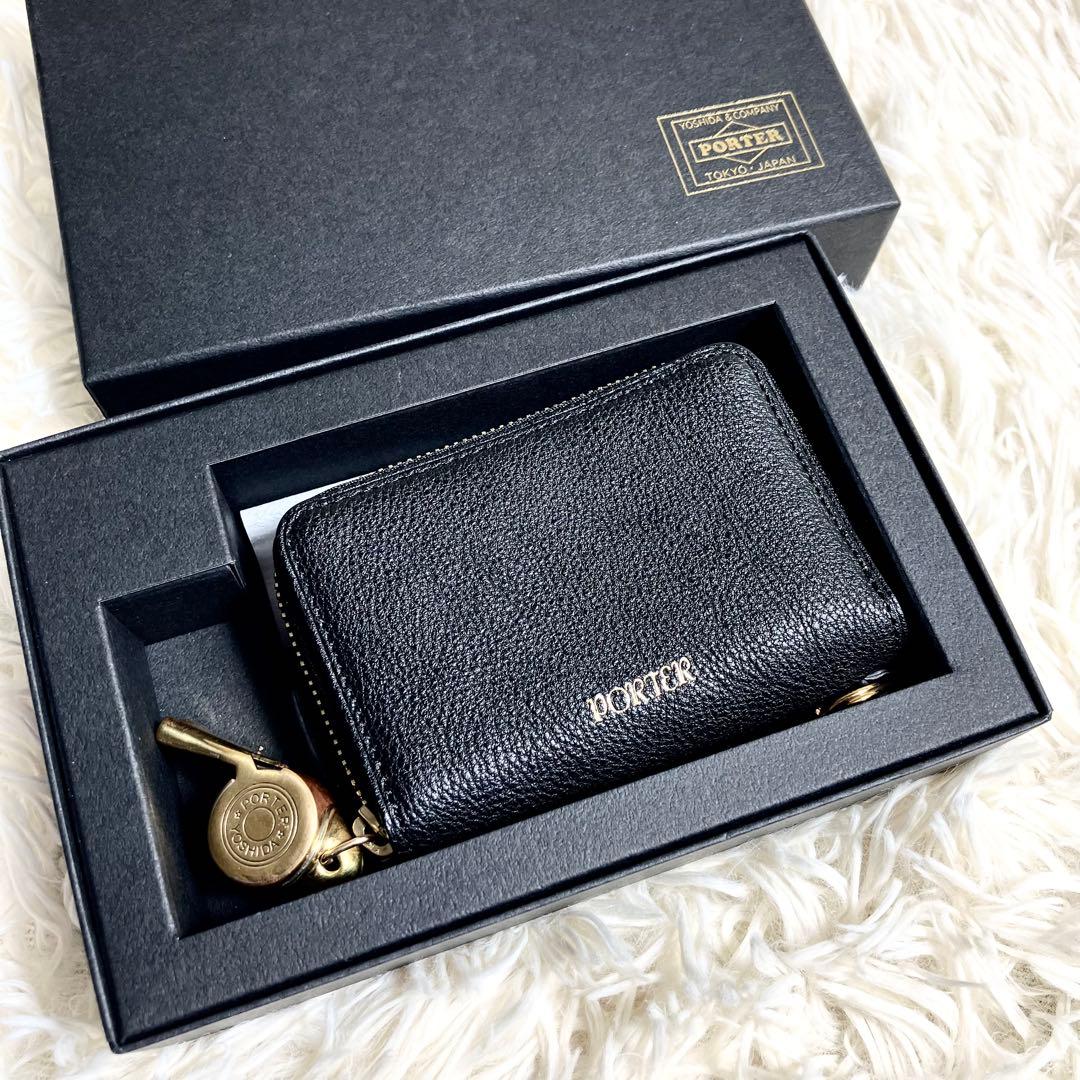 【未使用保管】ポーター コンパクト ホイッスル レザー キーフック付き