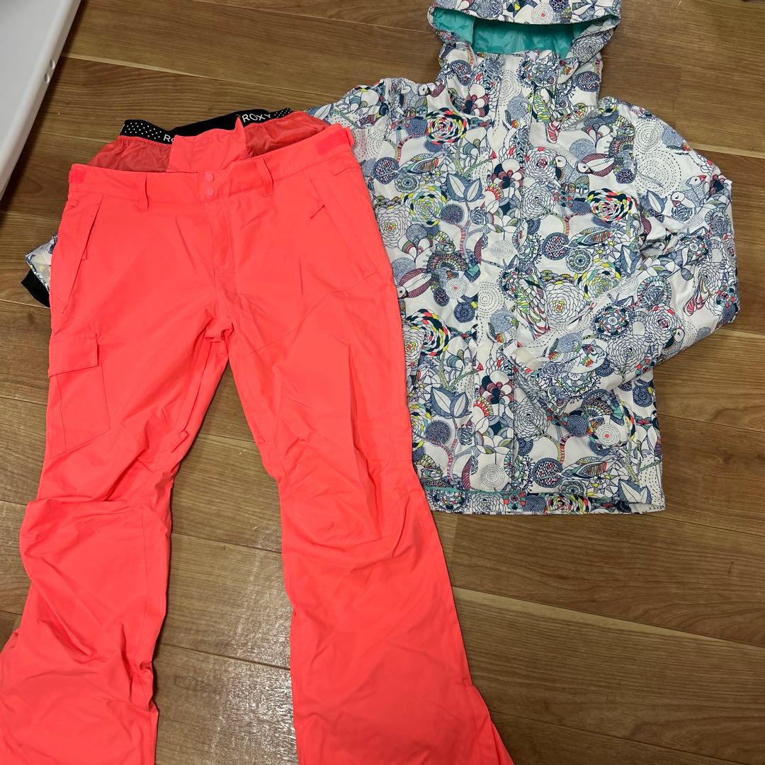 ロキシー　ROXY スキーウェア　スキージャケット　スキーパンツ　L 美品