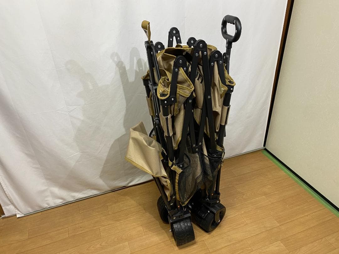 Lysin 折りたたみキャリーワゴン2段タイプ　 ベージュ