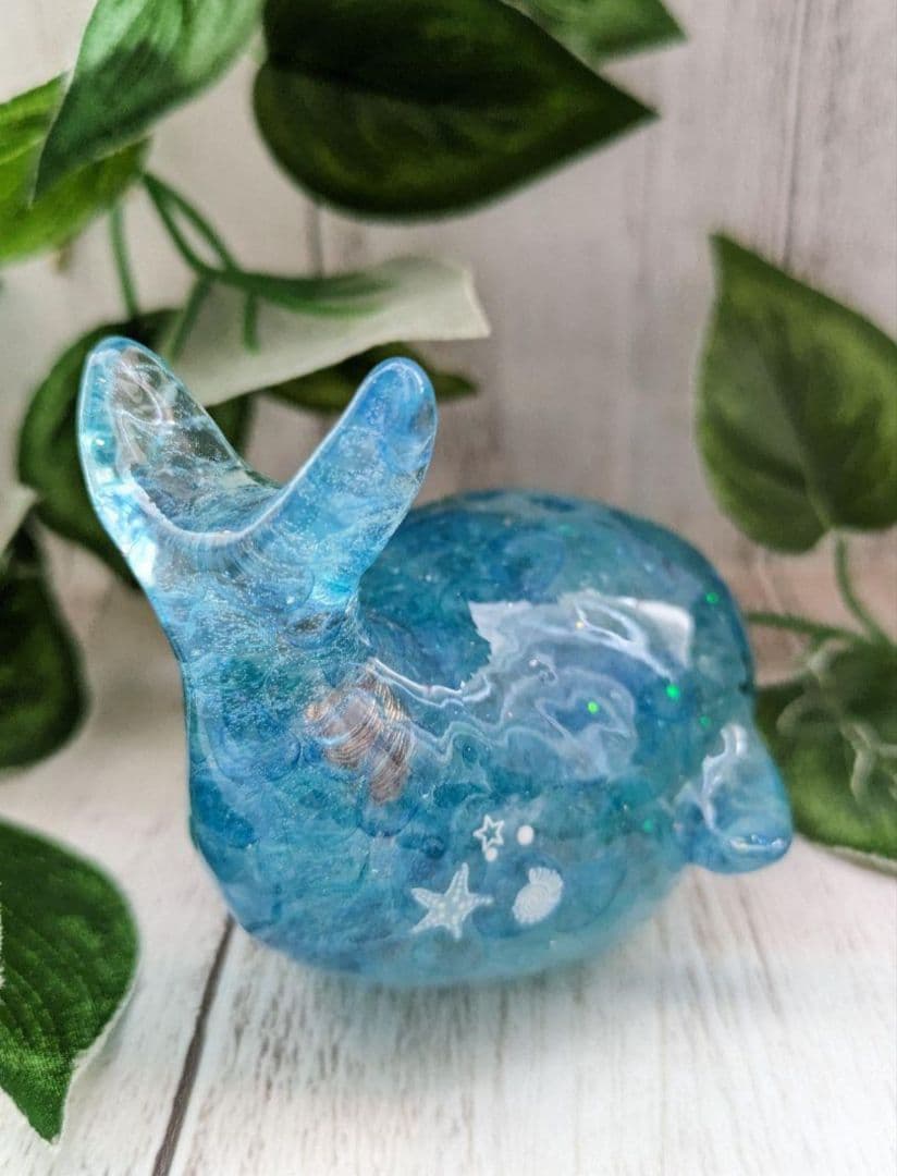 【つる927】クールなおひるねくじらさん形オルゴナイト☆他２点