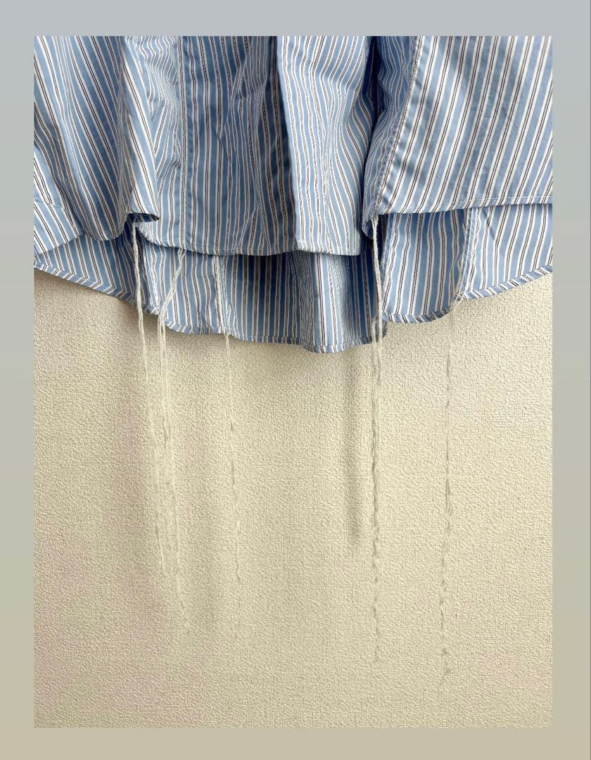 Sillage Stripe Long Shirt ブルーストライプ F