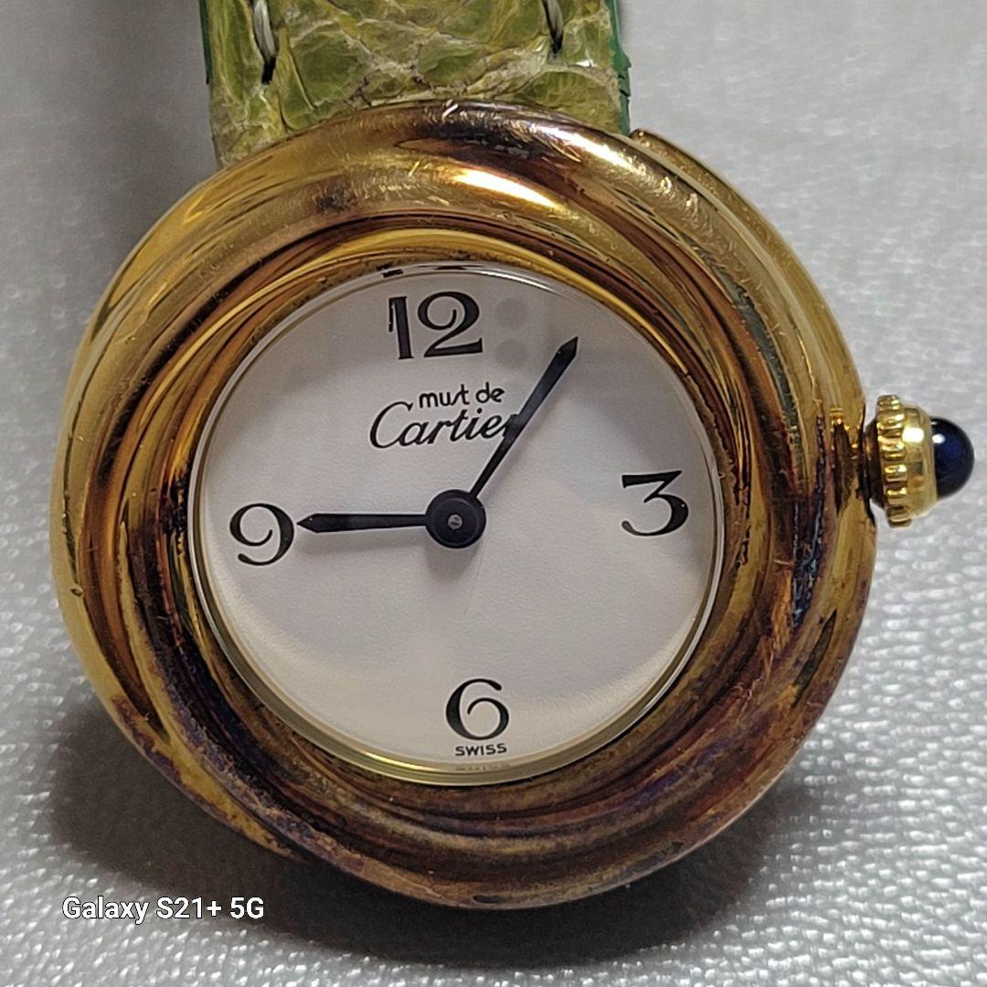 中古 カルティエ マスト トリニティ ヴェルメイユ SV925 クォーツ