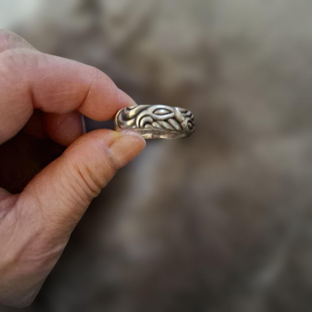 シルバーリング テクスチャー付き