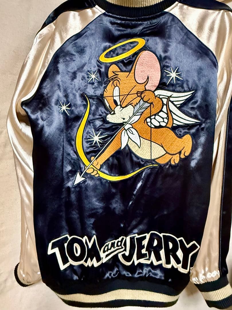 トムとジェリー リバーシブルスカジャン vanson Leather