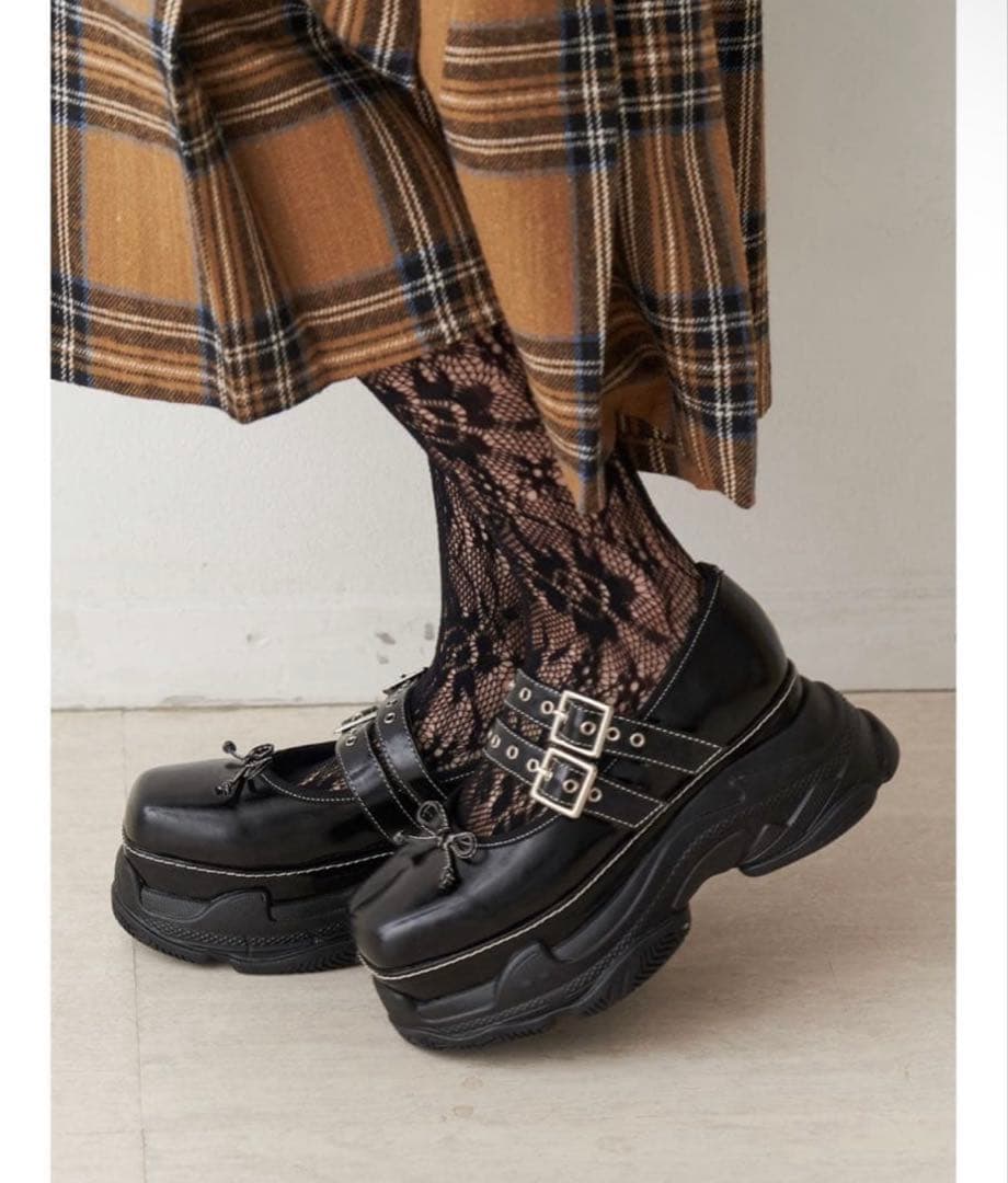 jouetie 厚底スニーカーソールバレエシューズ ローファー 23cm