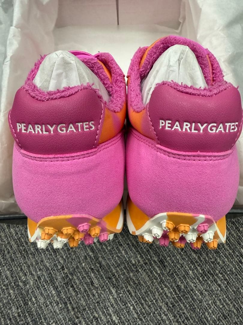 新品　パーリーゲイツ　ゴルフシューズ　タイダイ柄　レディース　23㌢