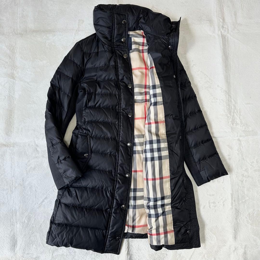BURBERRY バーバリー ノバチェック ダウンコート ダウンジャケット 黒