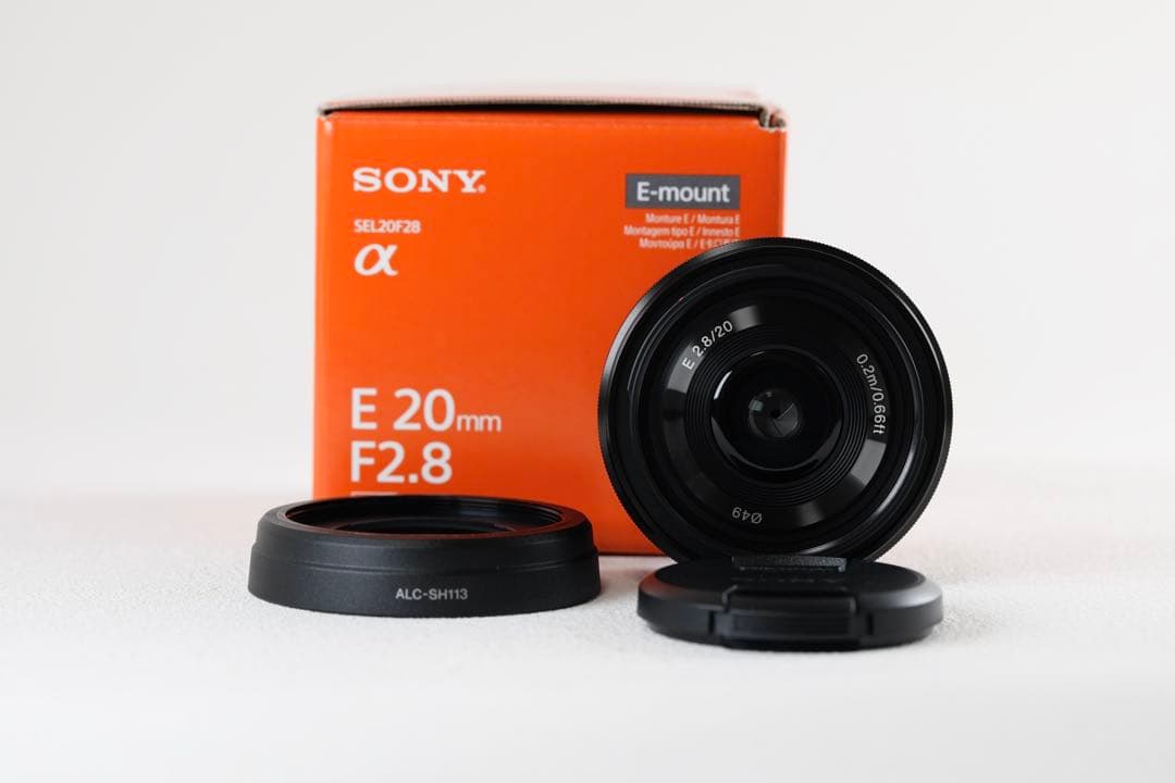 【ほぼ未使用品】SONY E 20mm F2.8 単焦点レンズ 薄型パンケーキ
