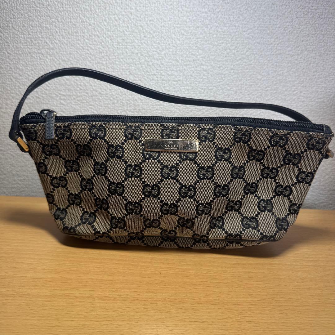 G1692 GUCCI グッチ アクセサリーポーチ ハンドバッグ GGキャンバス