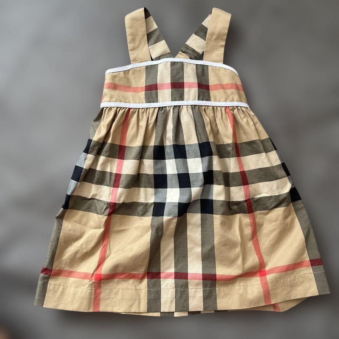 限定値下げ‼️美品☆Burberry【80】チェック柄ワンピース/12m