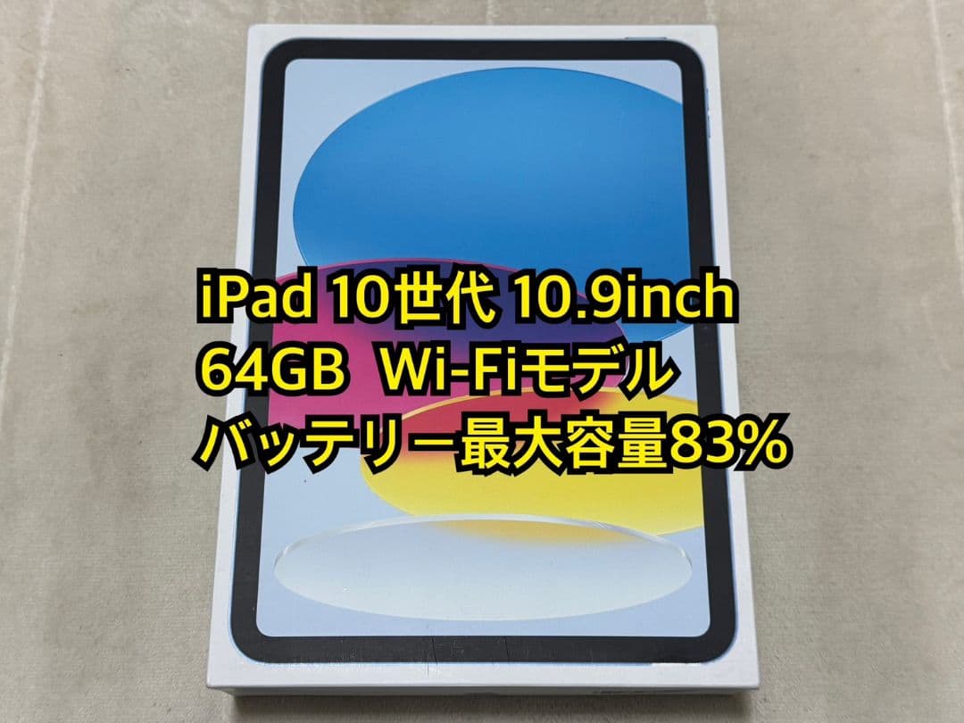 iPad 10世代 10.9inch 64GB Wi-Fiモデル