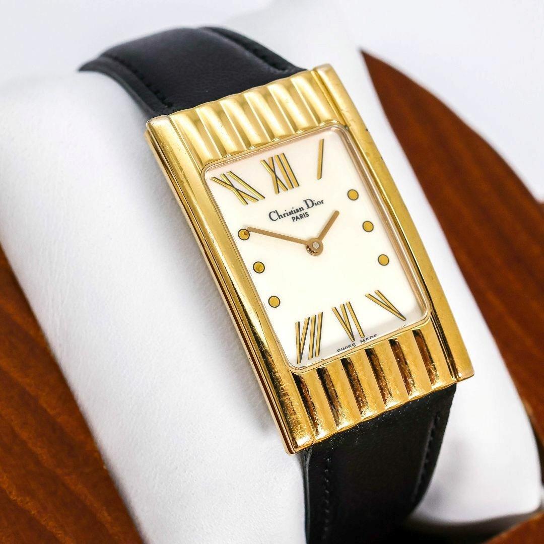 稼働 Christian Dior 腕時計 アンティーク 新品レザー 2071