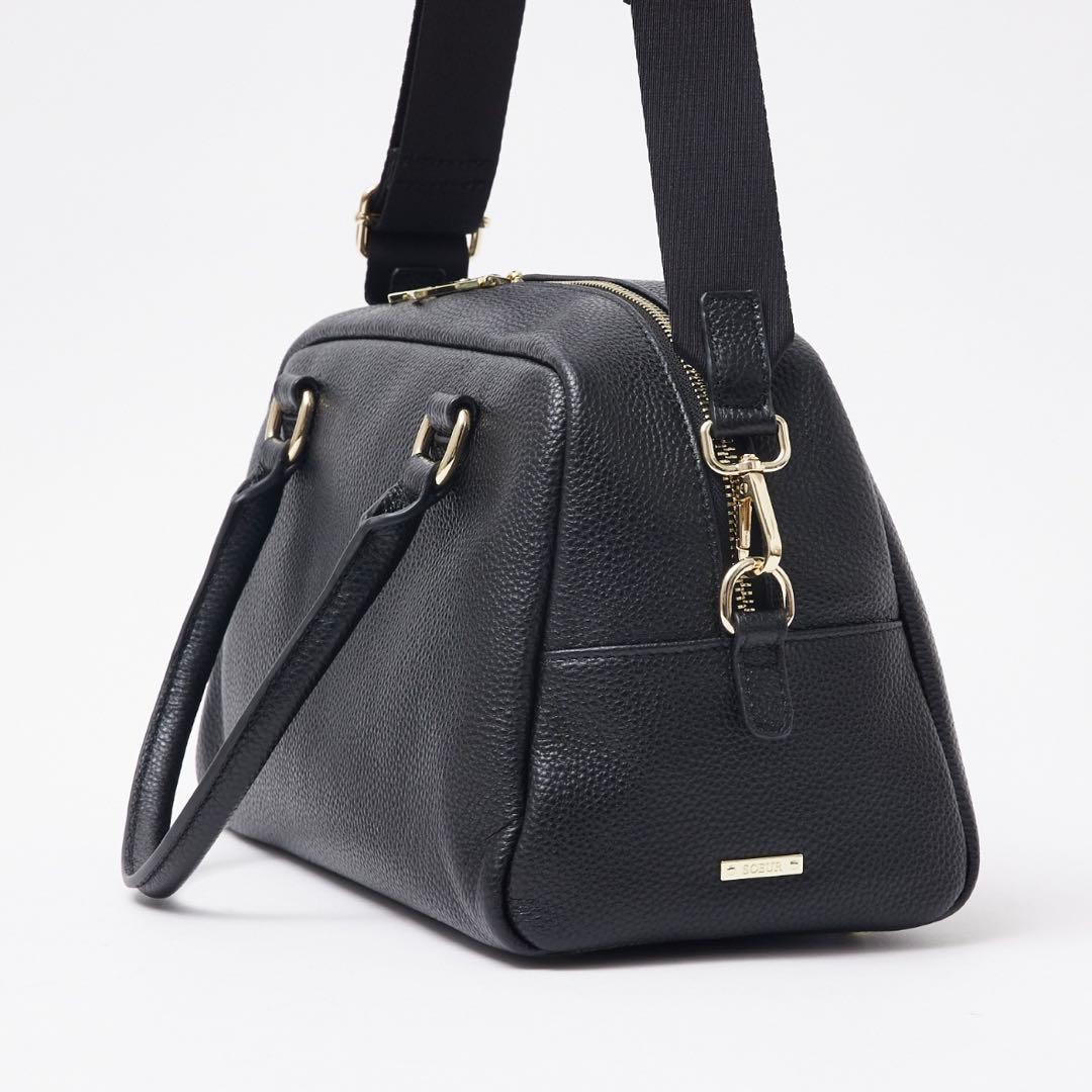 【新品未使用】ABAHOUSE SOEUR レザーボストンバッグ　ブラウン