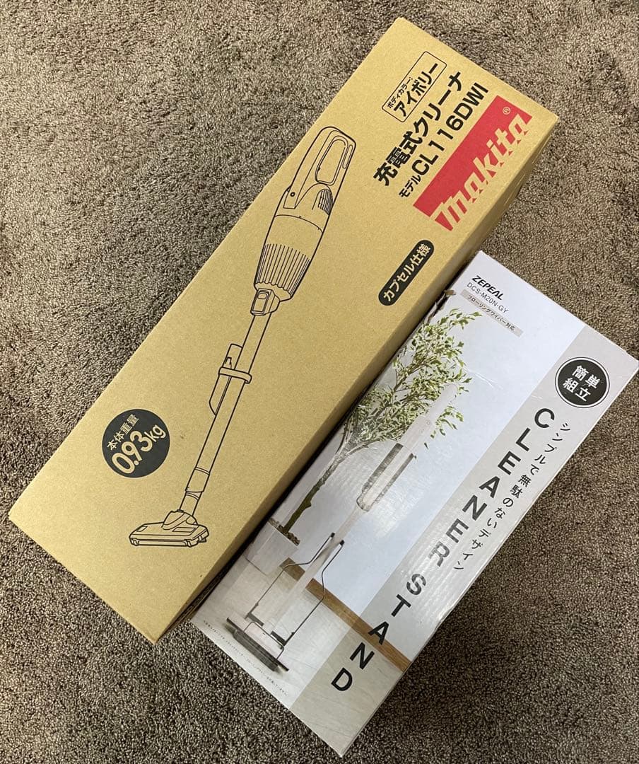 【新品・未使用】マキタ　充電式クリーナーCL116DWI、汎用スタンドセット