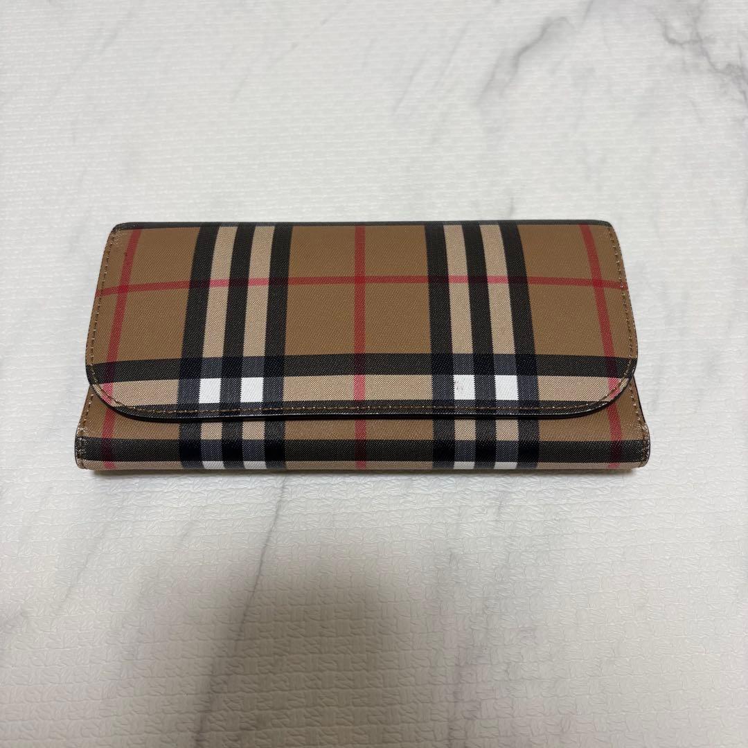 Burberry チェック柄 長財布