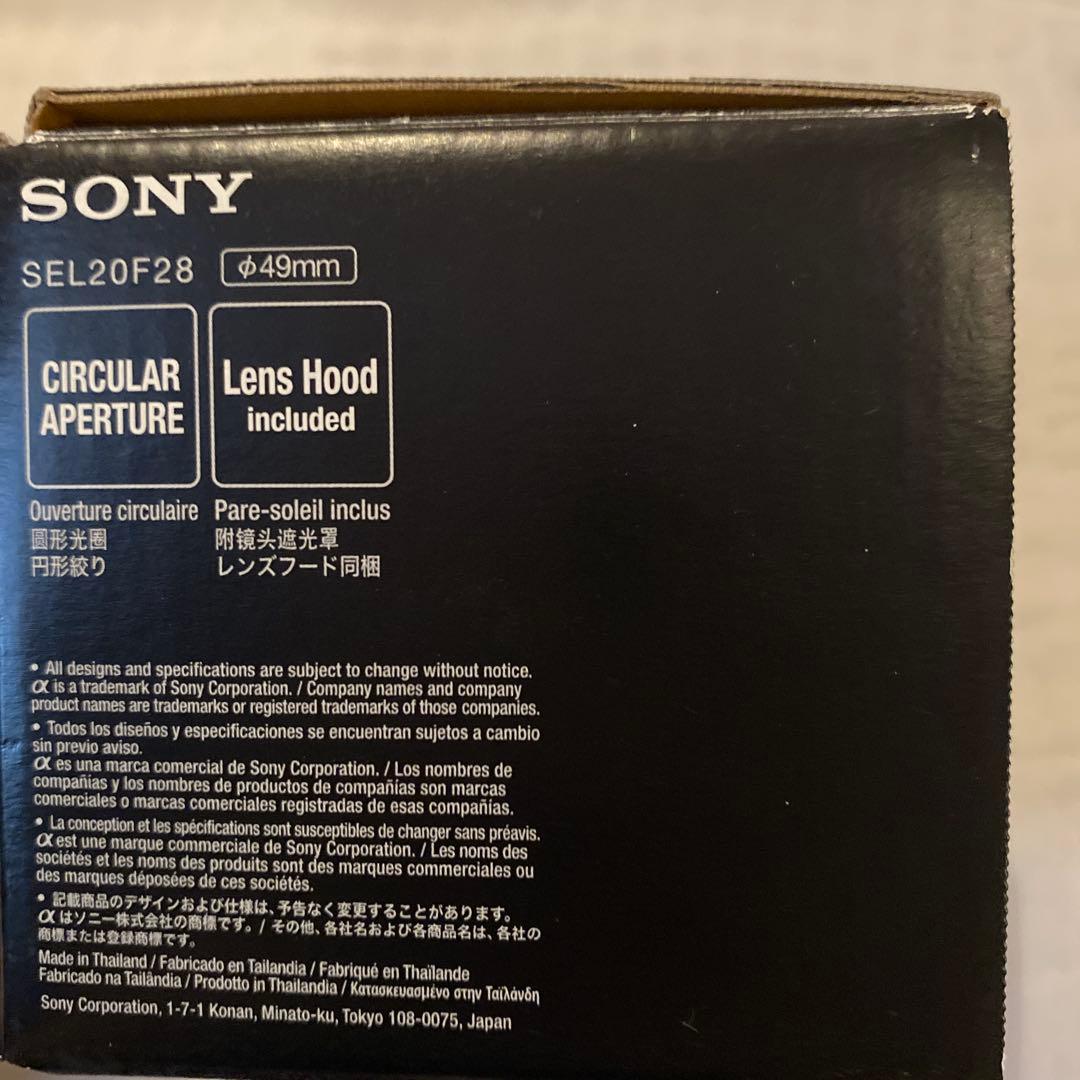 ソニー E 20mm F2.8 SEL20F28 φ49mm