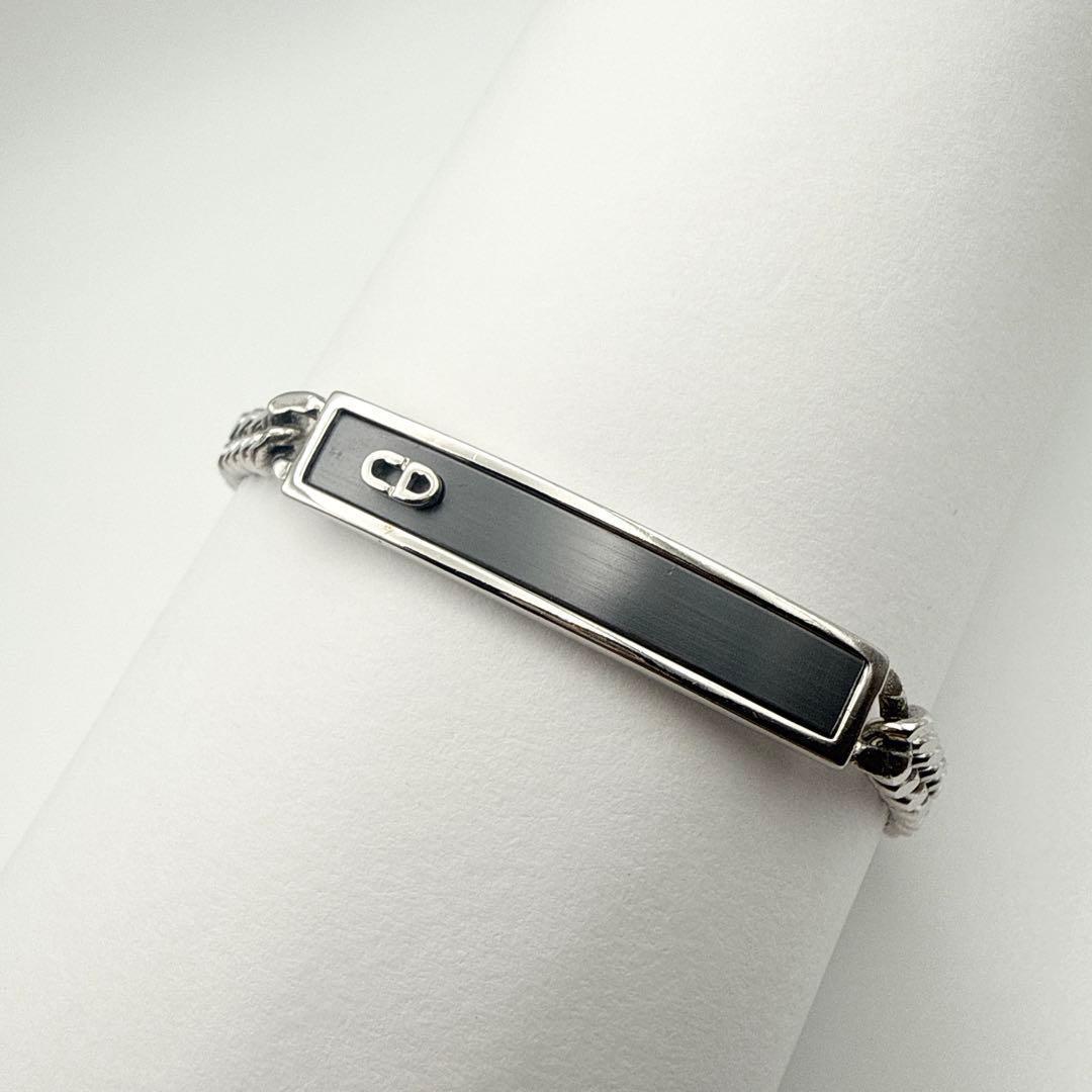 2875　美品✨　Dior　ブレスレット　シルバー　CD ロゴ　刻印