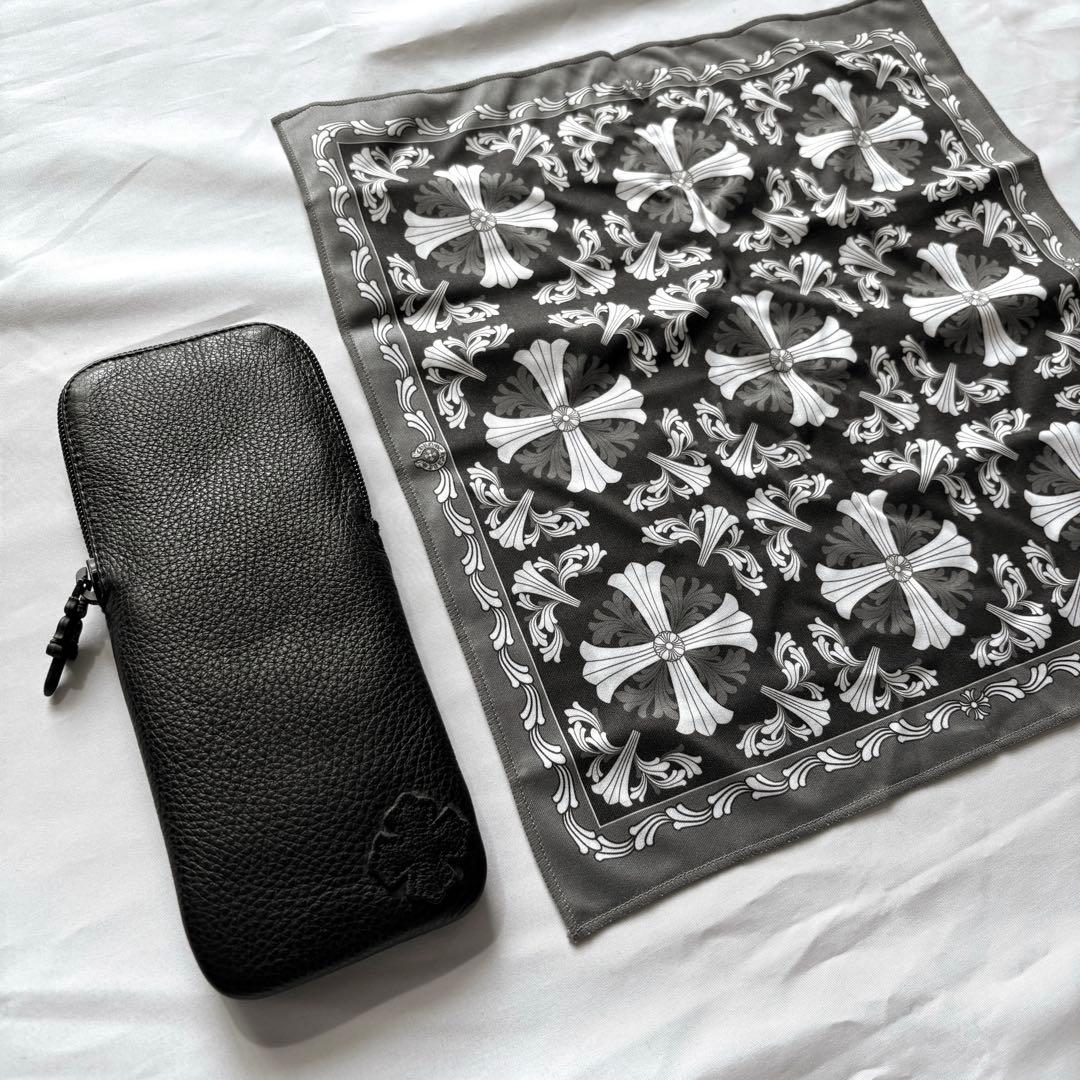 クロムハーツ メガネケース クリーナー セット レザーケース サングラス 美品