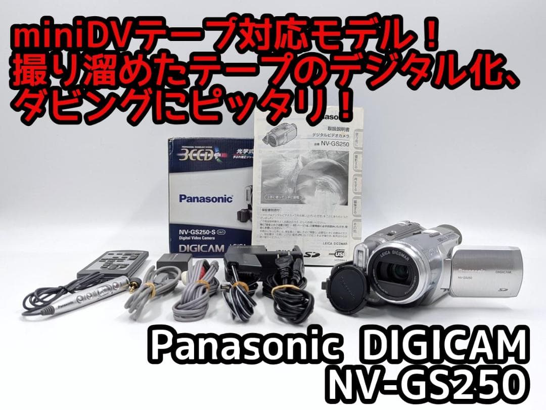 miniDVのダビングに！ Panasonic ビデオカメラ NV-GS250
