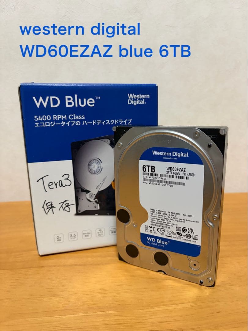 外付けハードディスク・ドライブ Western Digital WD60EZAZ Blue 6TB HDD