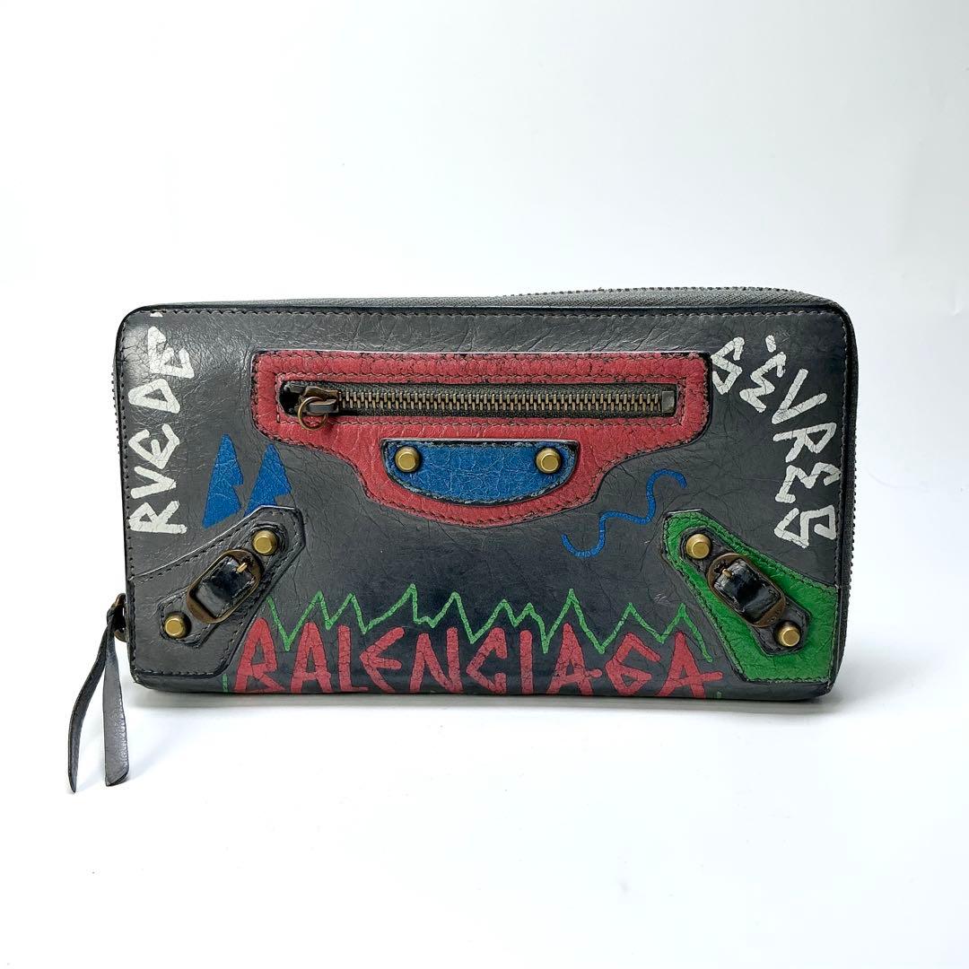 BALENCIAGA コンチネンタル グラフィティ ラウンドジップ